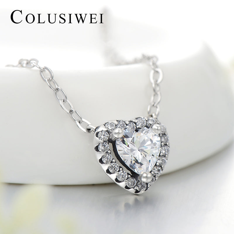 Importé - Collier Argent en Cœur