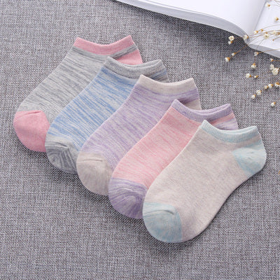 Importé - Lot de 5 Paires de Chaussettes Femme  Sport 100% Coton Tendance