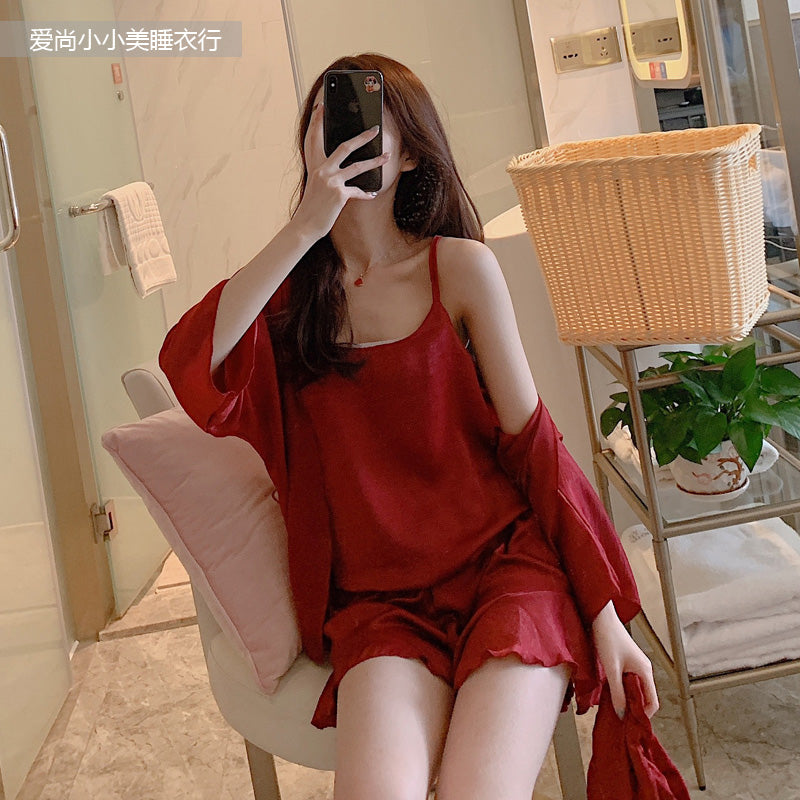 Importe - Ensemble Pyjamas Femme Nuisette 3 Pièces