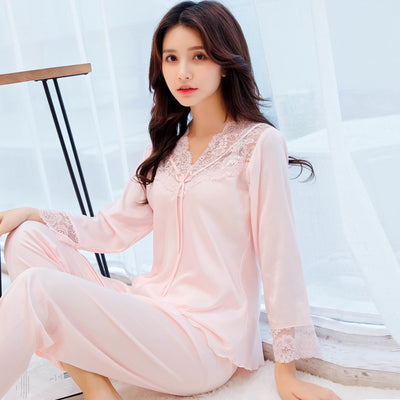 Importe - Ensemble Pyjamas Femme Nuisette Manches Longues