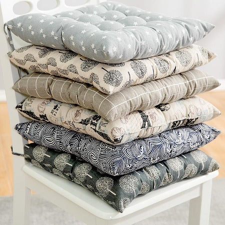 Import - Coussin d'Assise Décoratif Avec Motifs ou Uni-couleur En Coton Et Lin