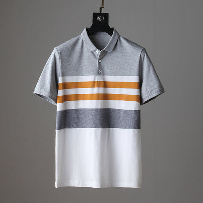 Importé - T-Shirt Polo Hommes Slim Décontractés Manches Courtes En Coton