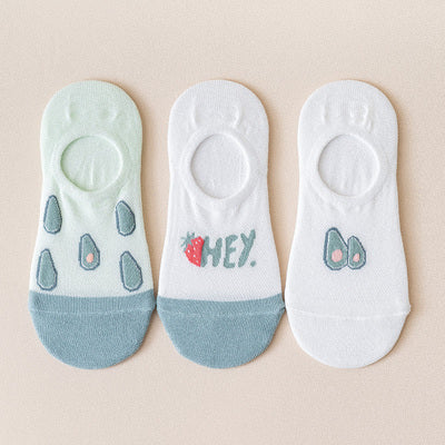 Importé - Lot de 5 Paires de Chaussettes 100% Coton Style Rétro