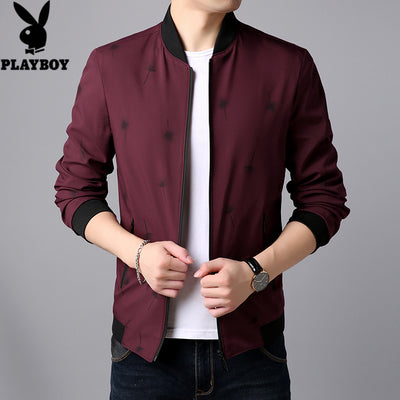 Importé - Veste Jacket Playboy Slim en Sky pour Hommes