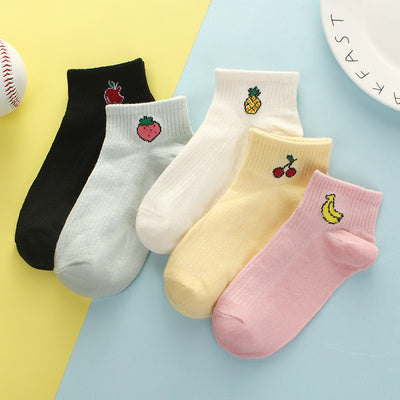 Importé - Lot de 5 Paires de Chaussettes Femme  Sport 100% Coton Tendance