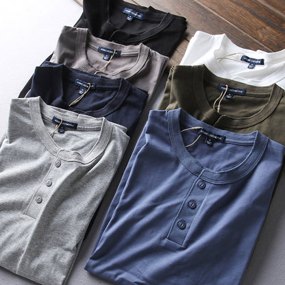 Importé - T-Shirt Homme  Décontractés Manches Courtes Avec Bouton