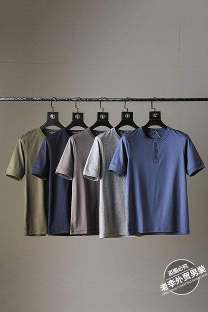 Importé - T-Shirt Homme  Décontractés Manches Courtes Avec Bouton