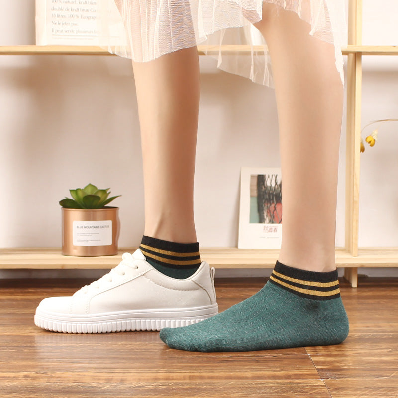 Importé - Lot de 5 Paires de Chaussettes Style Sport 100% Coton