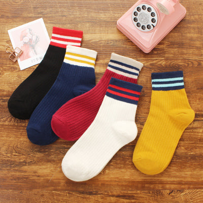Importé - Lot de 5 Paires de Chaussettes Style Sport 100% Coton