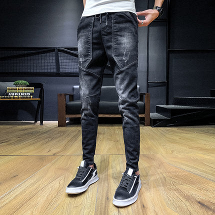 Importé - Pantalon Homme Jeans Denim Slim Fit Micro-élastique –