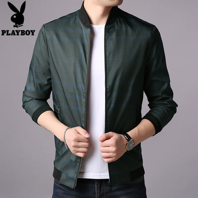 Importé - Veste Jacket Playboy Slim en Sky pour Hommes