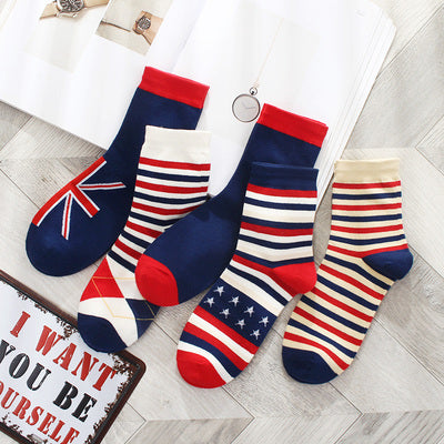 Importé - Lot de 5 Paires de Chaussettes Montante Style Sport 100% Coton
