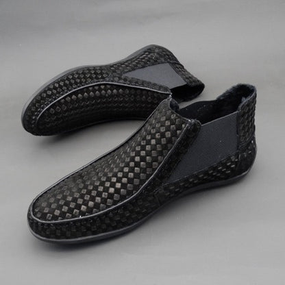Importé - Chaussure Homme Britannique Montantes Style Bottines A Gaine  En Cuir
