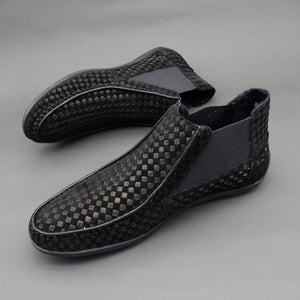 Importé - Chaussure Homme Britannique Montantes Style Bottines A Gaine  En Cuir