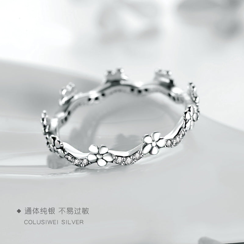 Importé - Bague Tendance en Fleur Vigne