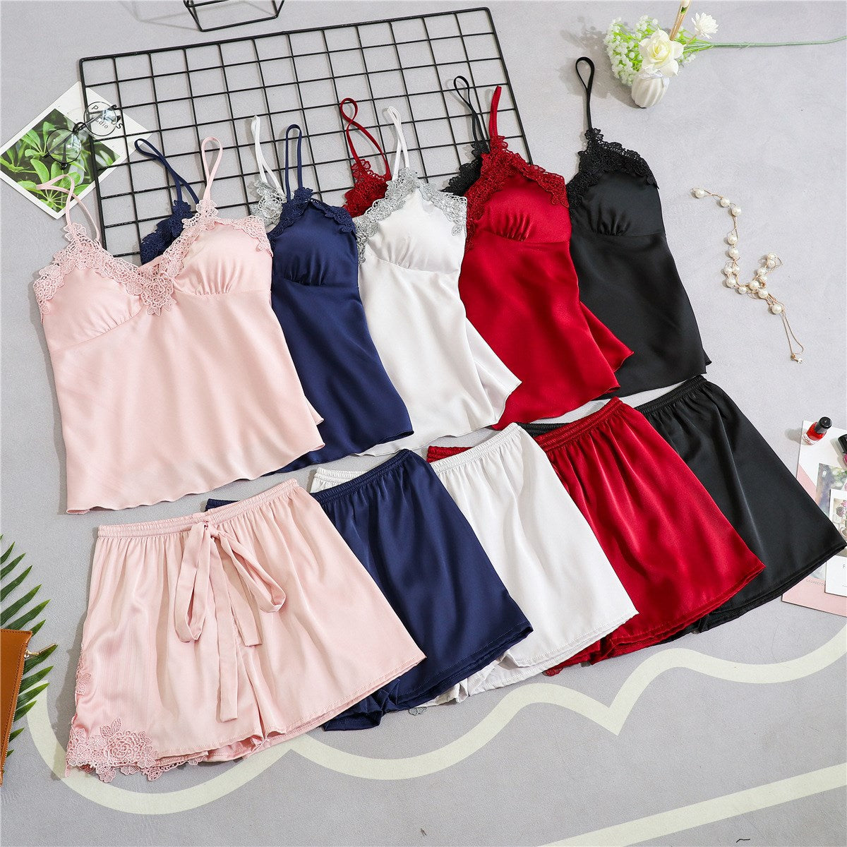 Importe -Ensembles Survêtement Pyjama Sexy Femme 2 Pièces