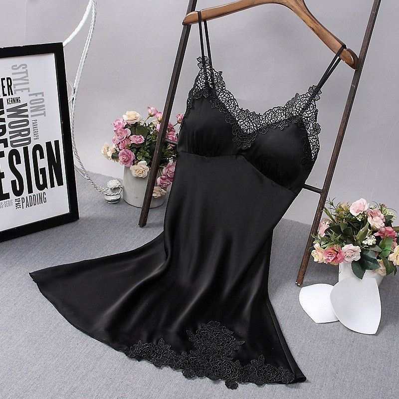 Importe - Robe De Nuit  Sexy Femme En Dentelle Avec Bretelles