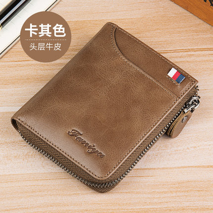 Importé - Portefeuille Homme Femme Multi-fonctions 100% cuir souple