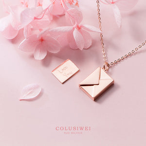 Importé - Collier Or Argent Avec Confession Love You