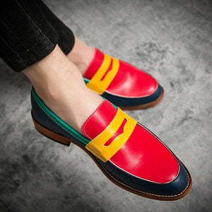 Importé - Chaussure Homme Mocassins Cuir PU En Grande Pointure