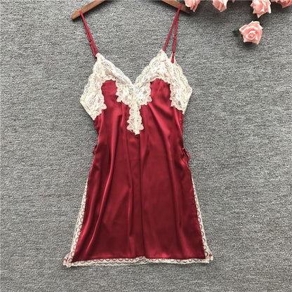 Importe - Pyjamas Robe Sexy Femme Nuisette Une Pièce Col En V