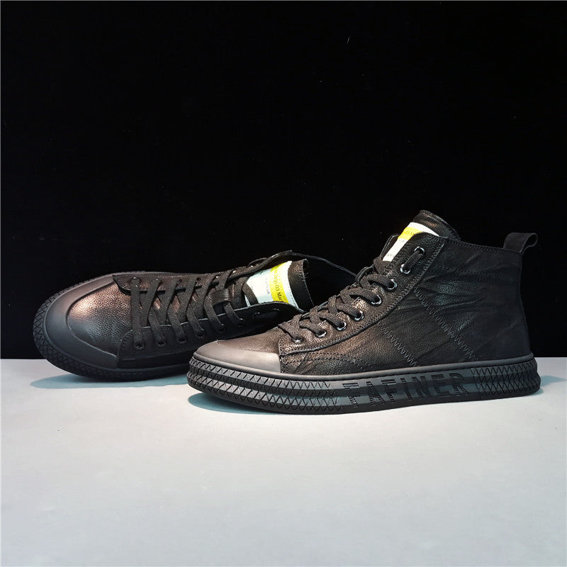 Importé - Chaussure Homme Britanniques Montante Décontractée En Cuir