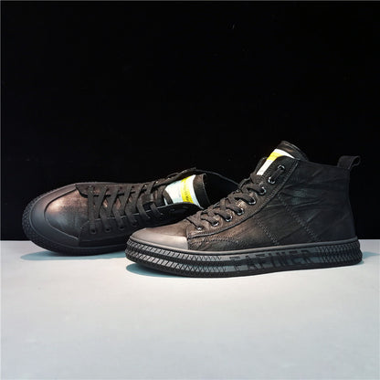 Importé - Chaussure Homme Britanniques Montante Décontractée En Cuir