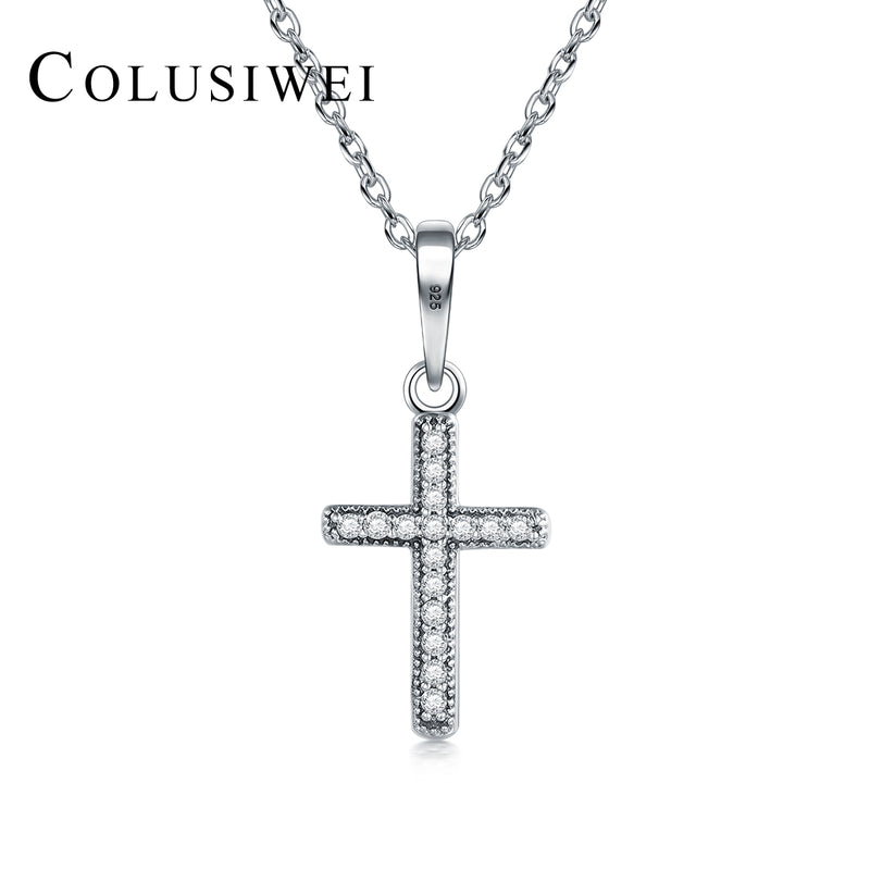 AOS209 Pendentif croix chrétienne en argent massif 925/1000 AOS209 Pendentif croix chrétienne en argent massif 925/1000