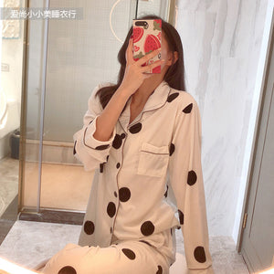 Importe - Ensemble Pyjamas Nuisette Femme 2 Pièces Manche Longue Velours