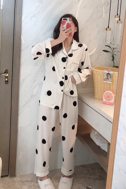 Importe - Ensemble Pyjamas Nuisette Femme 2 Pièces Manche Longue Velours