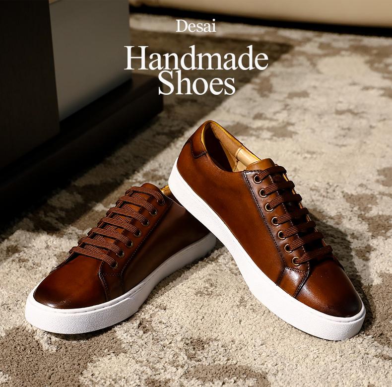 Importé - Chaussure Sport Baskets Homme En Cuir Véritable