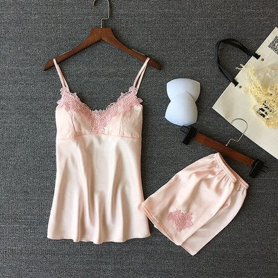 Importe - Ensemble Pyjamas Femmes Sexy 2 Pièces "Haut + Short"