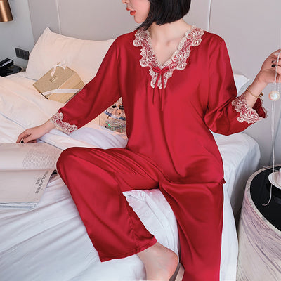 Importe - Ensemble Pyjamas Femme Nuisette Manches Longues