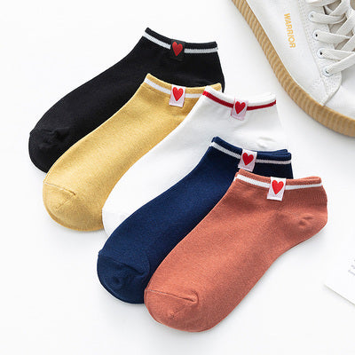 Importé - Lot de 5 Paires de Chaussettes 100% Coton Style Rétro