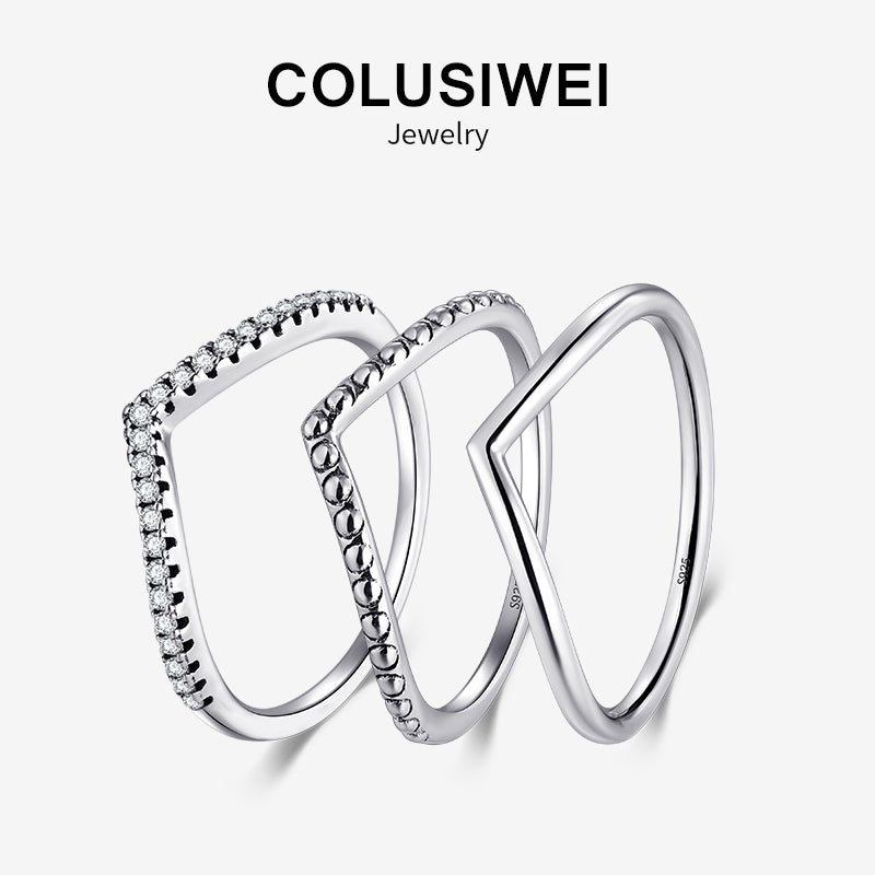 Importé - Bague de Fiançailles en Etoile Argent
