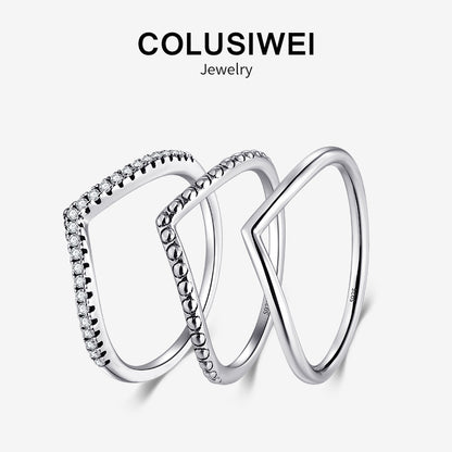 Importé - Bague de Fiançailles en Etoile Argent