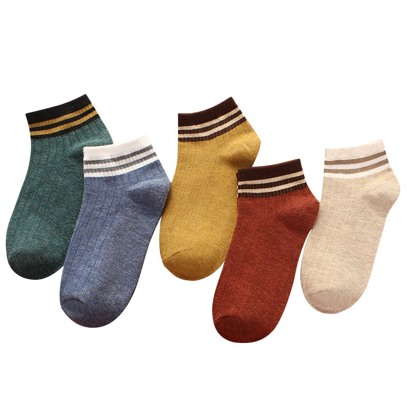 Importé - Lot de 5 Paires de Chaussettes Style Sport 100% Coton