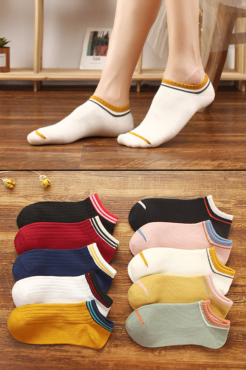 Importé - Lot de 5 Paires de Chaussettes Sport 100% Coton