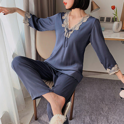 Importe - Ensemble Pyjamas Femme Nuisette Manches Longues