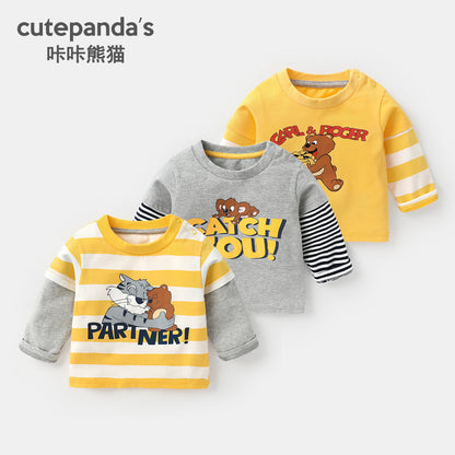 Importé -  T-shirt Bébé Décontracté Manches Longues En Coton 100%