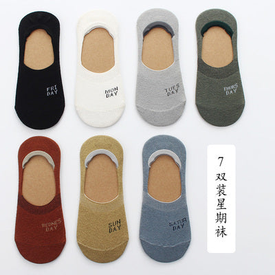 Importé - Lot de 5,7 et 10 Paires de Chaussettes Invisibles En Antidérapantes En Silicone