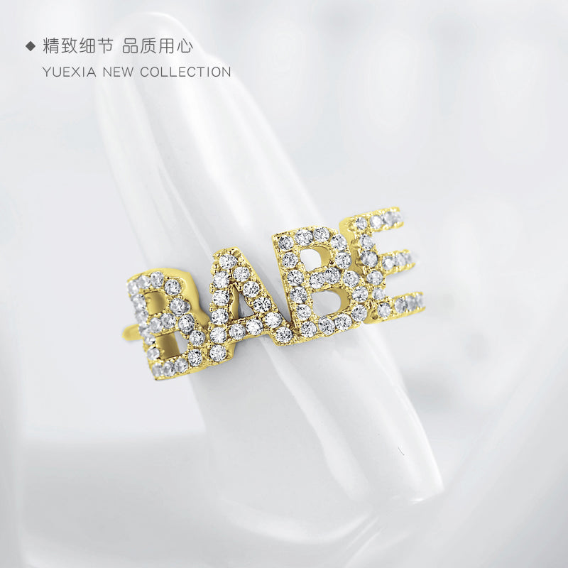 Importé -  Bague en Lettre Argent