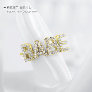 Importé -  Bague en Lettre Argent