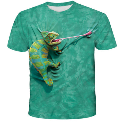 Importé - T-shirt 3D Homme manches Courtes En Soie