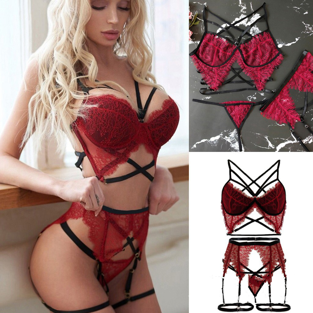Importe - Ensemble Lingerie Sexy Femme 2 Pièces En Dentelle