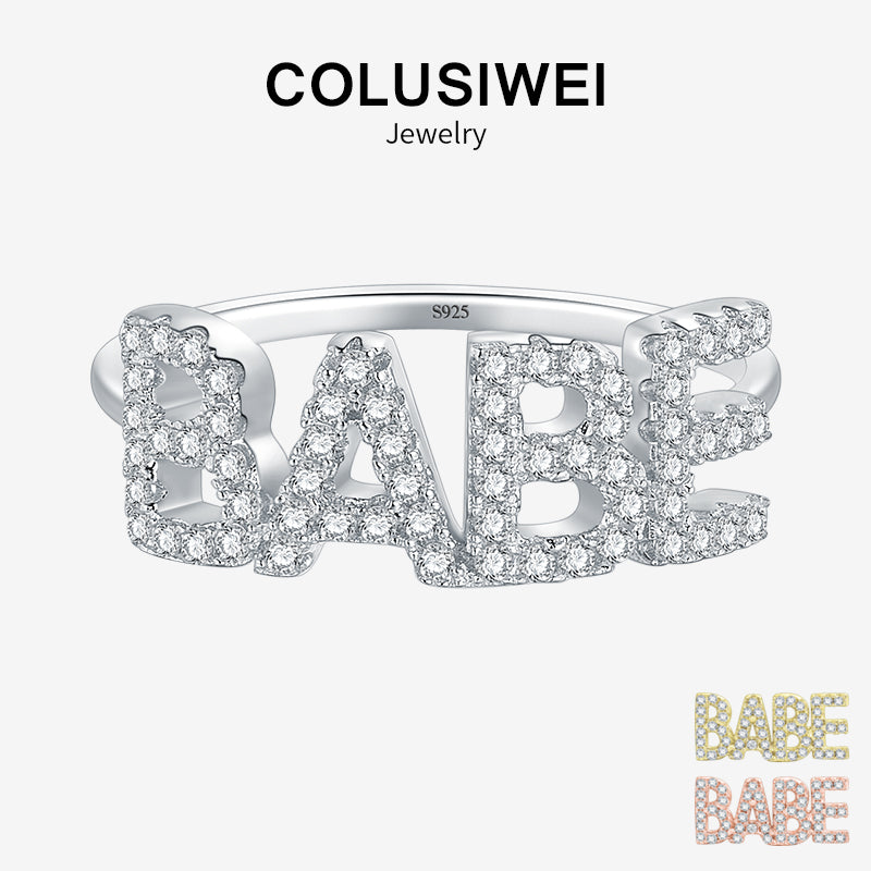 Importé -  Bague en Lettre Argent