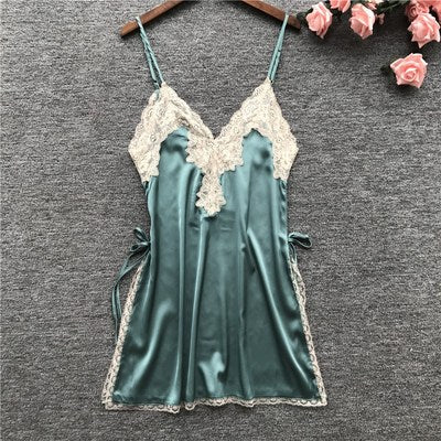 Importe - Pyjamas Robe Sexy Femme Nuisette Une Pièce Col En V