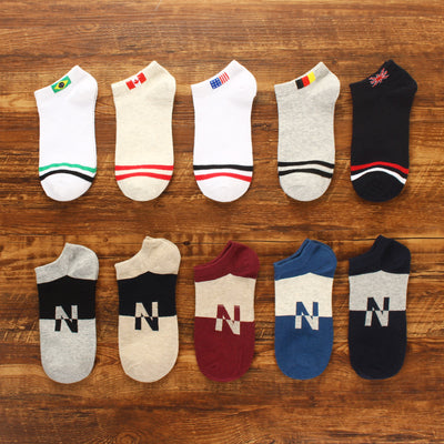 Importé - Lot de 5 Paires de Chaussettes Sport 100% Coton