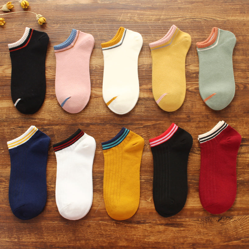Importé - Lot de 5 Paires de Chaussettes Sport 100% Coton