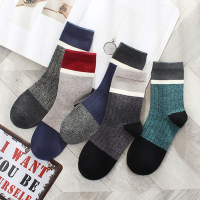 Importé - Lot de 5 Paires de Chaussettes Montante Style Sport 100% Coton
